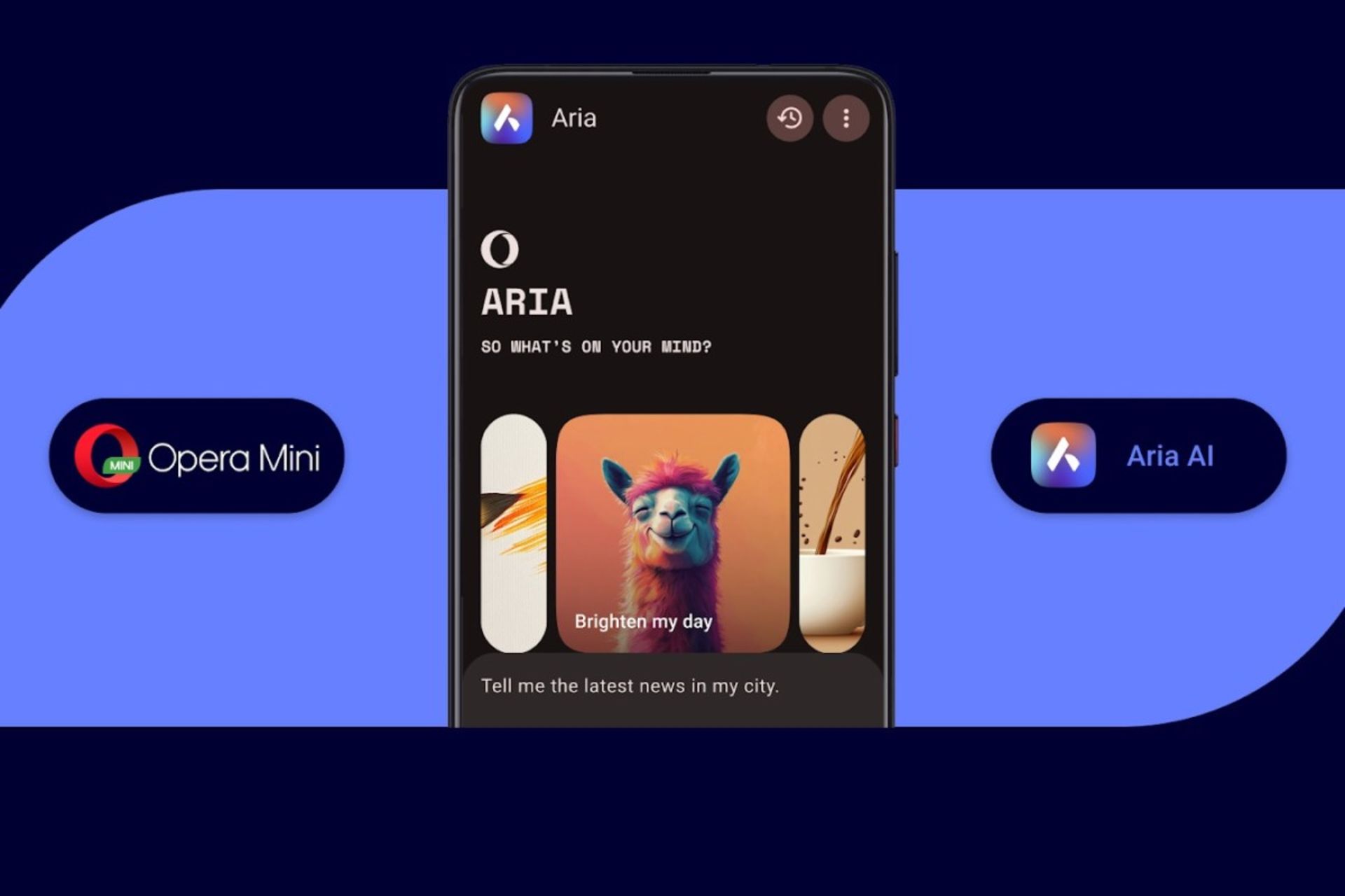 opera-mini-aria-ai-asistant-67ff6f8e521e536ded3ada14-1 دستیار هوش مصنوعی آریا در مرورگر اپرا مینی